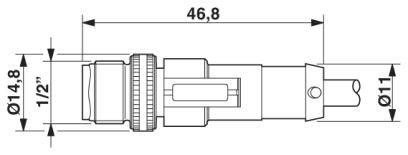Кабель для датчика / исполнительного элемента-SAC-4P-MICMS-MICFS/.../...