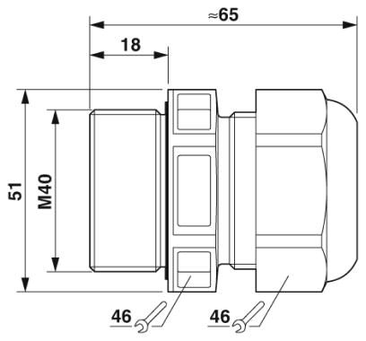 Кабельный ввод-G-INS-M40-M68L-PEPDS-LG