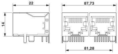 Гнездовая вставка для RJ45-VS-08-BU-RJ45/LP-6