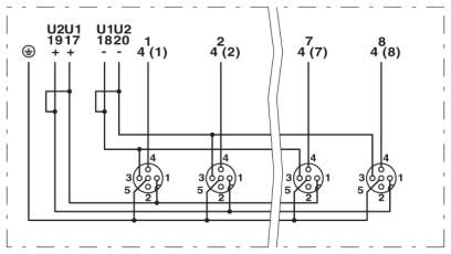Коробка датчика и исполнительного элемента-SACB-8/ 8-C SCO