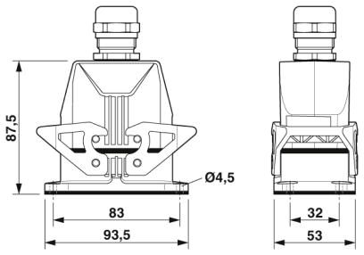 Комплект вставных соединителей-HC-STA-B10PT-BWD-LT-M25-ELCAL