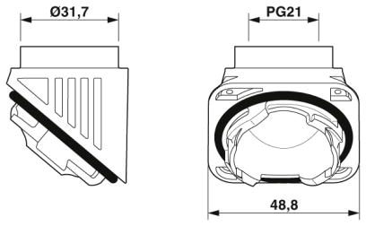 Адаптер-HC-B-TA-PG21-PLR-BK