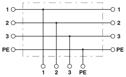 Т-распределитель-QPD T 3PE1,5 3X4-9 BK