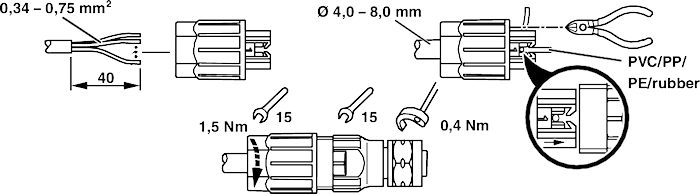 Соединитель для датчика/исполнительного устройства-SACC-M12FS-4QO-0,75-VA