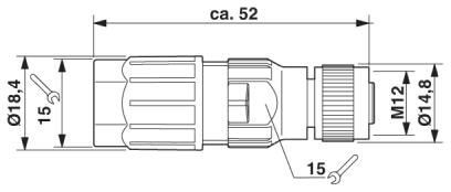 Соединитель для датчика/исполнительного устройства-SACC-M12FS-4QO-0,75-M