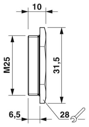 Резьбовой колпачок-HC-M-BS-M25