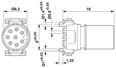 Встраиваемые разъемы-SACC-CI-M12FS-8P SMD T