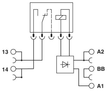 Релейный модуль-PLC-RSC-24DC/ 1AU/MS/SEN