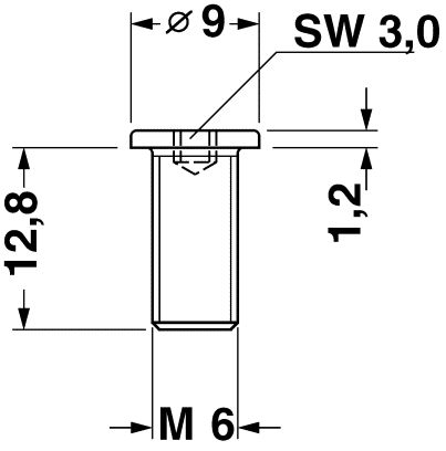 Винты-ZKS M6X12 SW 3,0