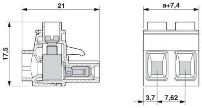 Разъем печатной платы-GMSTB 2,5 HCV/ 2-ST-7,62