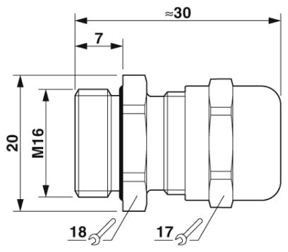 Кабельный ввод-G-INS-M16-T68N-NNES-S