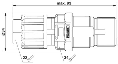 Кабельный соединитель-QPD CW 4X2,5/1X6-10 GY