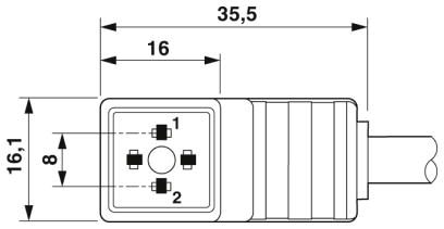 Кабель для датчика / исполнительного элемента-SAC-2P-M 8MS-C-1L-Z/.../...