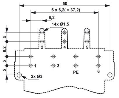 Модуль для контактов-DC-B 6-IB-7X4-PCB-90