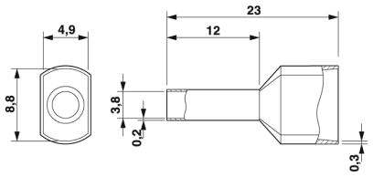 Кабельный наконечник-AI-TWIN 2X 4-12 GY
