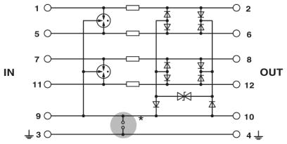 Штекерный модуль для защиты от перенапр-й-PT 5-HF-12 DC-ST