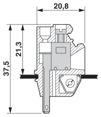 Проходная клемма-DFK/DP-2,8