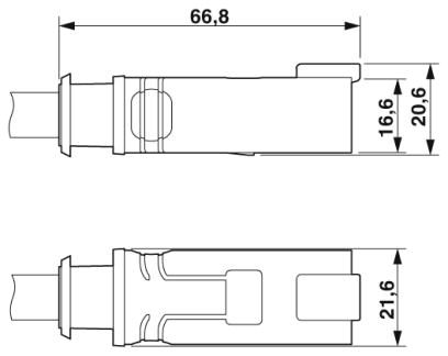 Кабель для датчика / исполнительного элемента-SAC-4P-DTMS/ 0,3-PUR/DTFS