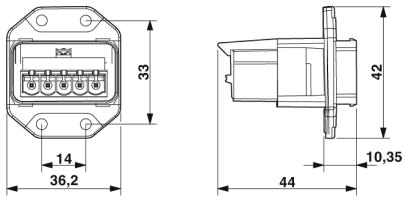 Проходная деталь-CUC-V14-F2ZNI-EM/24FN5:FC