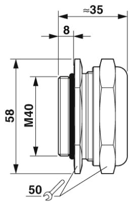 Кабельный ввод-HC-M-KV-M40(27-34)
