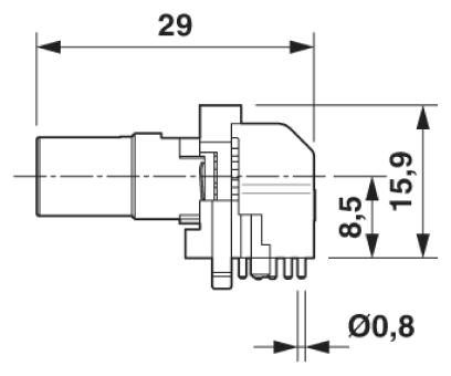 Встраиваемые разъемы-SACC-CI-M12FS-17CON-L90 SH