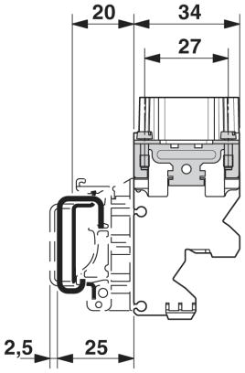Адаптер клеммного модуля-HC-B 24-A-UT-PEL-M