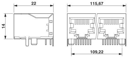 Гнездовая вставка для RJ45-VS-08-BU-RJ45/LP-8