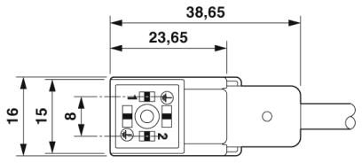Кабель для датчика / исполнительного элемента-SAC-3P-1,5-PUR/C-1L-R-ES