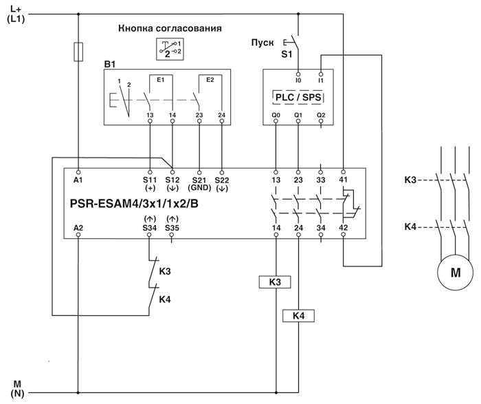 Реле безопасности-PSR-SPP-24UC/ESAM4/3X1/1X2/B