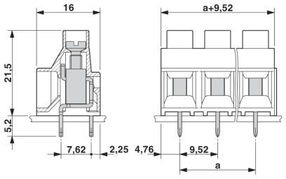 Клеммные блоки для печатного монтажа-MKDS 5 HV/ 3-9,52-Z