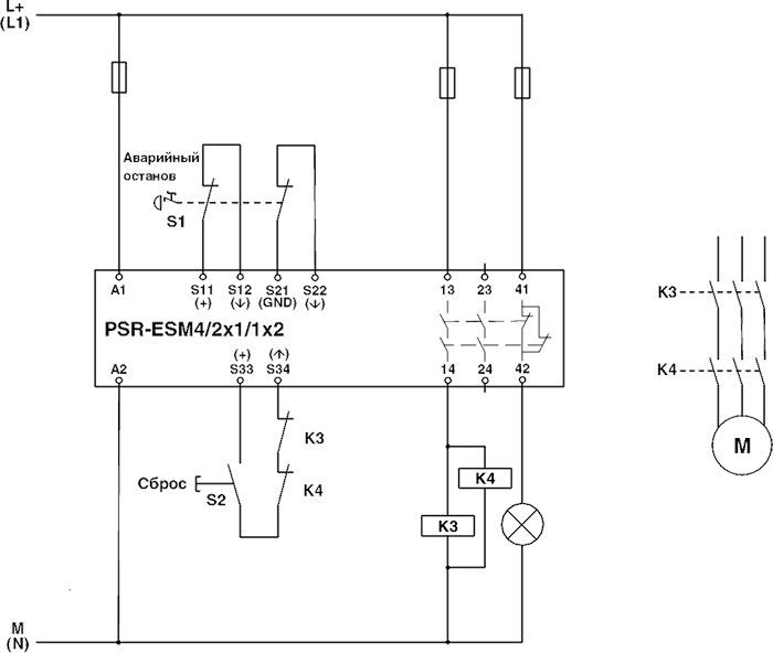 Реле безопасности-PSR-SPP-24UC/ESM4/2X1/1X2