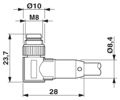 Кабель для датчика / исполнительного элемента-SAC-4P-M 8MR-M 8FR SH BK/.../.
