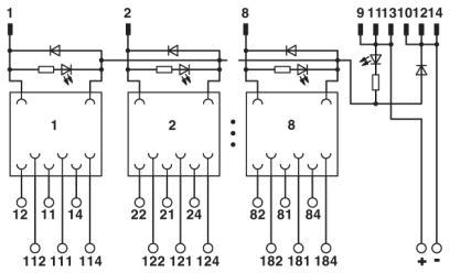Активный модуль-UMK-8 RELS/KSR-G24/21-21/PLC