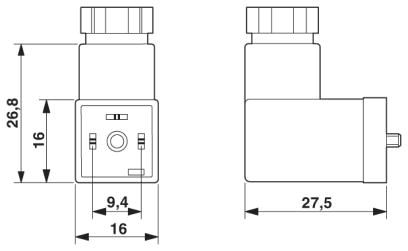 Штекерный модуль для электромагнитного клапана-SACC-VB-3CON-M12/CI-1L-SV 110V