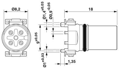 Встраиваемые разъемы-SACC-CIP-M12FS-4P SMD R32