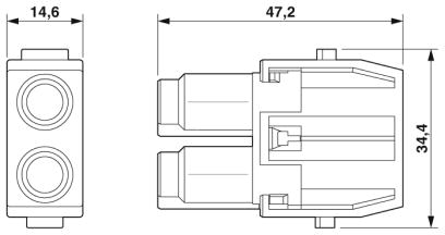 Модуль для установки контактов-HC-M-02-AT-F-16