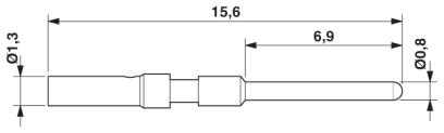 Обжимной контакт-CC-0,8-ST-0,34-MS AU