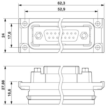 Монтажная рама D-SUB-VS-15-A-GC-BU/BU