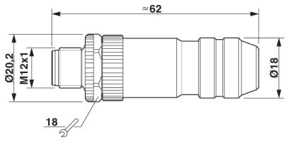 Разъем-SACC-M12MS-12SOL-PG 9-M SH