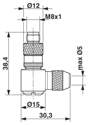 Разъем-SACC-M 8MR-3CON-SH