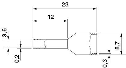 Кабельный наконечник-AI-XL 6-12 YE