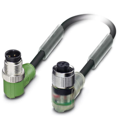 Кабель для датчика / исполнительного элемента-SAC-4P-M12MR/0,3-PVC/M12FR-3L