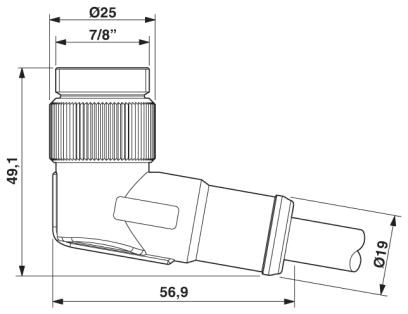 Силовой кабель-SAC-5P-MINMR/1,5-440/MINFR PWR