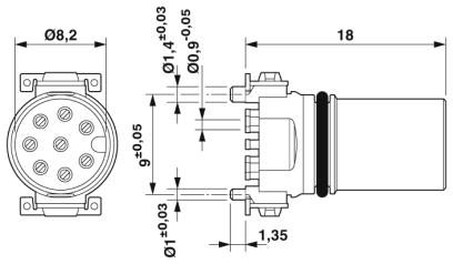 Встраиваемые разъемы-SACC-CIP-M12FS-8P SMD R32