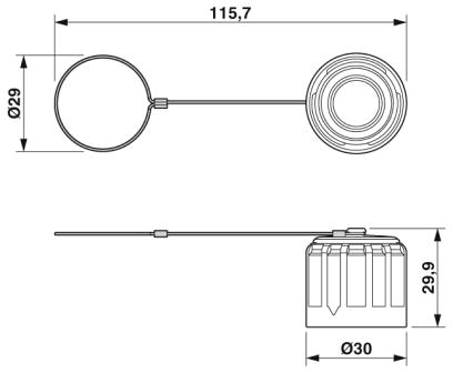 Защитный колпачок-QPD QSK BK 5X1,5 FS