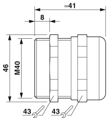 Кабельный ввод-G-INSEC-M40-M68N-NCRS-S