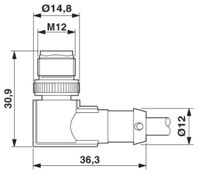 Кабель для датчика / исполнительного элемента-SAC-HZ-3P-MS/1,5-542/FSSHSCOBK