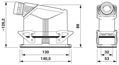 Комплект вставных соединителей-HC-EVO-B24PT-BWD-HH-M32ELC-AL