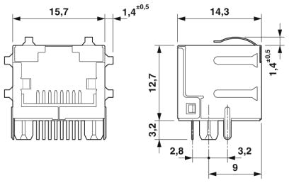 Гнездовая вставка для RJ45-VS-08-BU-RJ45-10G/LH-1
