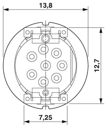 Встраиваемые разъемы-SACC-CIP-M12FS-8P SMD SH T